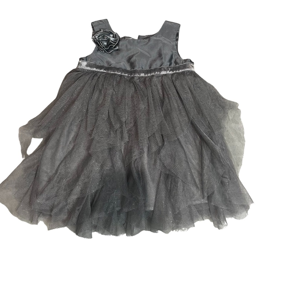 Old Navy Baby Girl Grey Lace Dress 3-6 Months